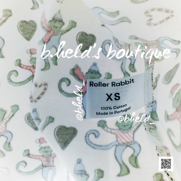 Roller Rabbit Merry Monkey Polo Pajamas in White XS & S Dreamland Day 1 New NWT - Picture 10 of 17